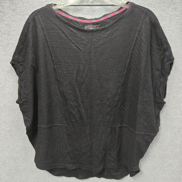 Prana Oversized Black Batwing Top Size Small - Picture 1 of 4